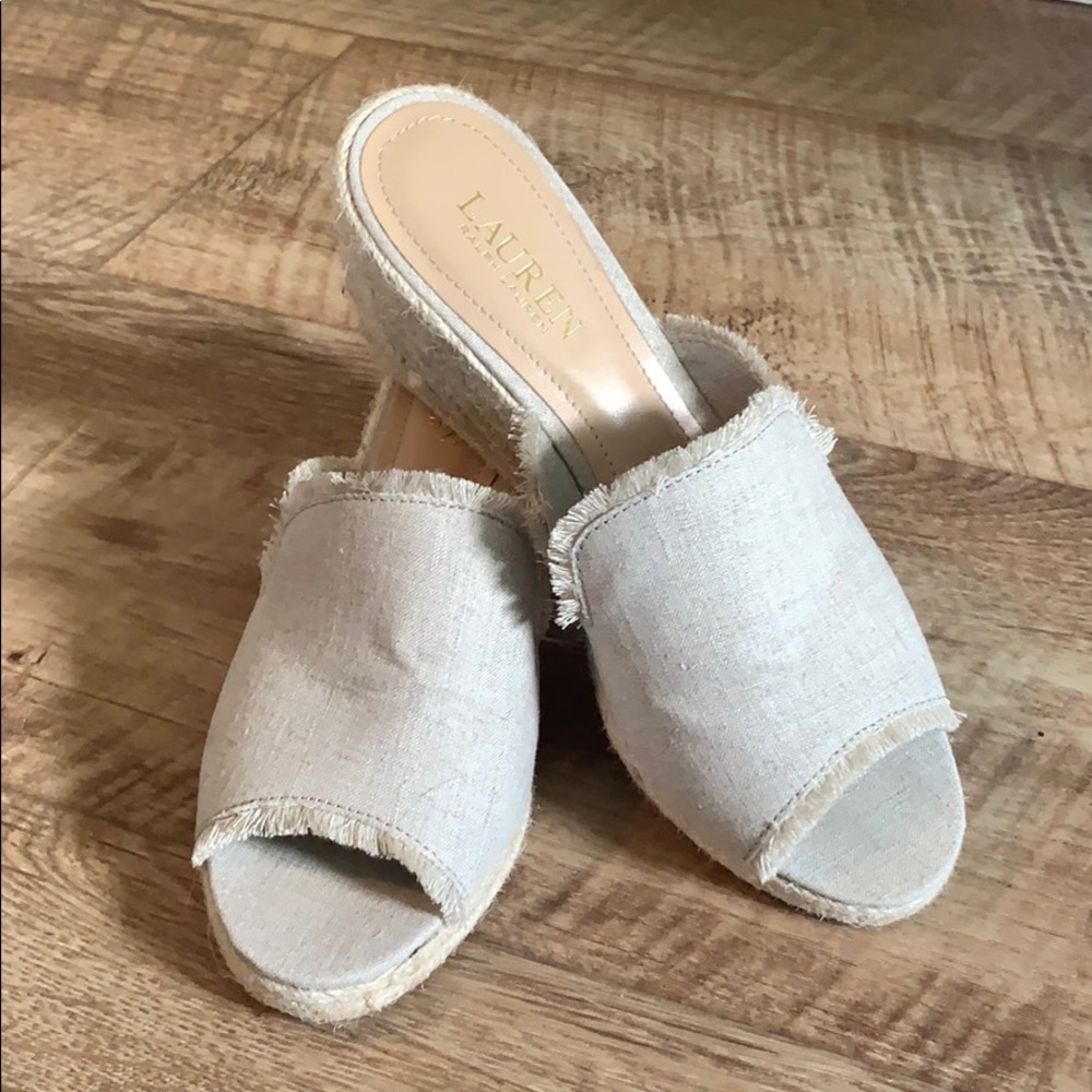 Ralph Lauren Linen Wedges